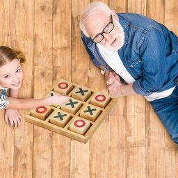 Classic Game Board for Kids Strategy Brain Puzzle Tic Tac Toe Zero &Cross Puzzle-1