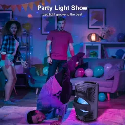 WOOS Dynamic RGB Lights, Microphone, FM Radio, Hands-Free Calling 5 W Bluetooth Speaker image 2