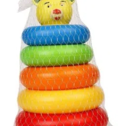 bhauvik Stacking Colouring Teddy Rings for Kids 5 pcs Multi Color image 3