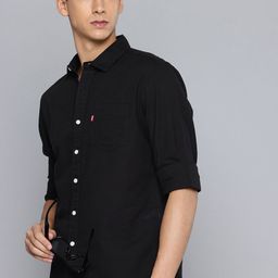 levi's Men Slim Fit Solid Spread Collar Casual Shirt-picture-7