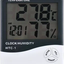 MCP Healthcare HTC-1 Room Thermometer With Digital Clock Features Electronic Digital Outdoor & indoor Thermometer-6