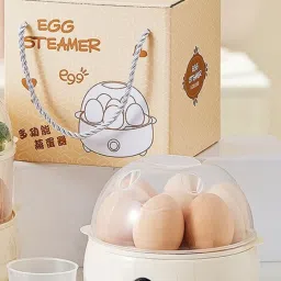 Single layer Electric Egg Steamer,White,7 egg Multifunctional Egg steamer Eco-Friendly Clear PC Oval Food Cover Egg Cooker-image-71