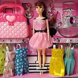 Beauty Fashion Doll Set for Girls with Beautiful Dresses & Fashion Accessories-37
