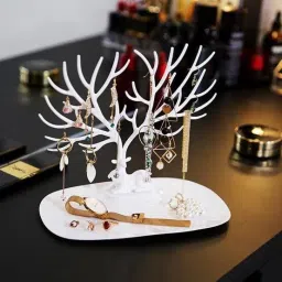 Deer Tree Shape Jewellery Stand with Durable Plastic Material for Hanging Jewellery Organizer-42