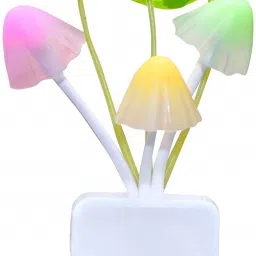 Stylish Colorful Energy Saving Flower Mushroom LED Light Sensor Control Lamp Bedside Wall Night Lamp-image-97