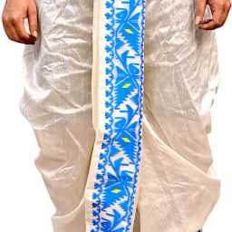 GOURI COLLECTIONS Ready To Wear Premium Quality Pant System JAMDANI BORDER Embellished Men Dhoti-image-23