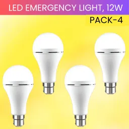 12W Rechargeable Inverter LED Bulb with Upto 4H.Power Cut Lighting Pack of_4A319 4 hrs Bulb Emergency Light-image-47
