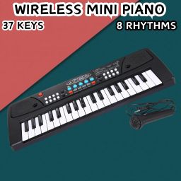 (Piano Keyboard) Toy with 37 Key, Recording and Mic, Adapter for DC Power F443 (Piano Keyboard) Toy with 37 Key, Recording and Mic, Adapter for DC Power F443 Analog Portable Keyboard-image-97