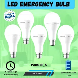 Rechargeable Emergency Bulb Inverter Bulb for home 4Hr battery backup_Pack5 X488 4 hrs Bulb Emergency Light-25