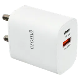 Croma 30W Type C Fast Charger (Adapter Only, Multiple Protection, White) image 2