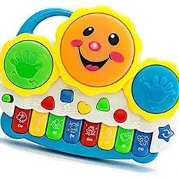 Drum Keyboard Piano Musical Toys with Flashing Lights Animal Sounds Song_22-0
