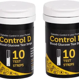 Control D Diabetes Sugar Testing 20 Glucometer Strips-19