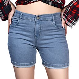 sendipo Solid Women Denim Grey Denim Shorts-picture-31