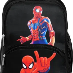 Stylish Hero Print Kids Backpack for Boys 4 Zip Compartments Age 2–7 Yrs Waterproof School Bag-image-101