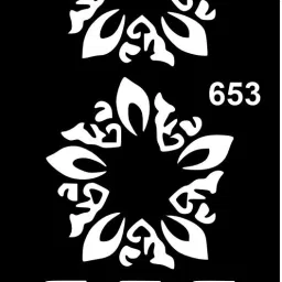 Flower Cut Mehndi Stencil Sticker For Traditional Finger Designs-image-23