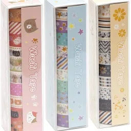 Multi Design 30 Rolls Washi Tape Set - 15mm Wide, Colorful Flower Style Design Washi Tape set Decoration tape (Manual)-14