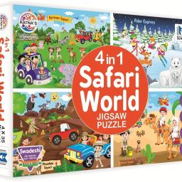 4 in 1 Safari World Jigsaw Puzzle for Kids. 4 Puzzles 35 Pieces Each…-24