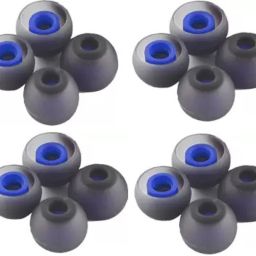 Somapa Silicone Rubber Earbuds for Earphone Tips, Eartips, Earpads (Blue-Black 10 Caps) In The Ear Headphone Cushion-image-88