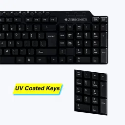 ZEBRONICS ZEB-KM-2100 Wired USB Standard Desktop Keyboard Compatible with Desktop, Laptop, Mac stand support,multimedia_keys,KM-2100 image 2
