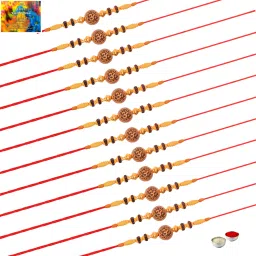 Bracelet [AU-12] Mauli Thread Rakhi, Chawal Roli Pack, Greeting Card Set-image-66