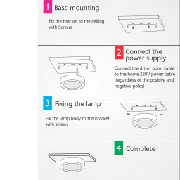 nightstar 15 Watt Round LED Ceiling Surface Panel Down Light Pack of 3 Recessed Ceiling Lamp image 2