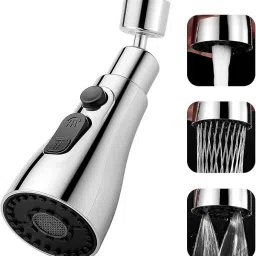 3 In 1 Tap | 360 Swivelling Faucet | Multifunctional Extension Pull-Down Sprayer Faucet Nozzle-15