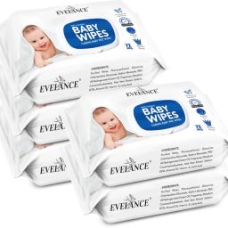 Caring Baby Wet Wipes with lid & Aloe Vera Extract| 72 Pieces|Pack Of 5-1