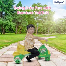 bumtum Baby Swing Car Tuk-Tuk Ride On Toy With Music, Sound Backrest & Comfortable Seat image 2