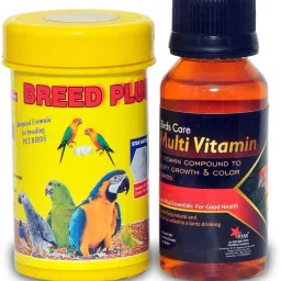 Breed Plus 50gms & Multi Vitamin 60ml For All Birds 0.12 kg (2x0.06 kg) Dry Adult, New Born, Senior, Young Bird Food-16