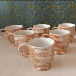 Pack of 6 Ceramic Premium Boneless China Microwave Safe Small Tea Cup/Coffee Cup-image-21