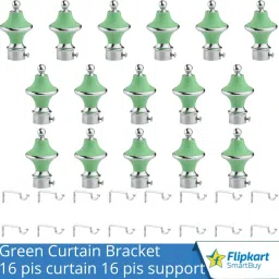 Green Curtain Knobs, Rod Rail Bracket Metal-image-73