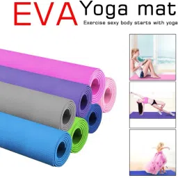 4mm Thick High Density Padding to Avoid Sore Knees During Pilates, Stretching Multicolor 4MM mm Yoga Mat-image-59