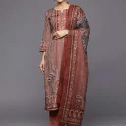 Women Polyester Kurta Pant Dupatta Set-image-14