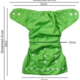 yourtot Reusable Baby Cloth Diaper With Inserts (Pack Of 2) Multicolor image 3