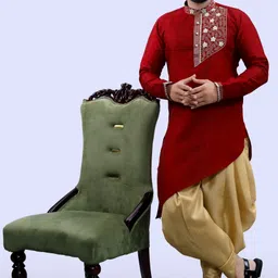 tibra collection Men Silk Blend Kurta Pyjama Set-picture-12