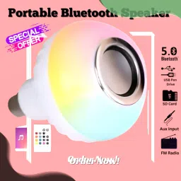 GUGGU Bluetooth Music Bulb Speaker With Remote Control Change Disco light for HomeE189 Smart Bulb-picture-9