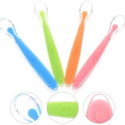 Baby Feeding Spoon Set of 4 with ultra supple 100% Silicone Tip- 100% Silicone Tip, BPA Free material with Food Grade Silicone tip-picture-27
