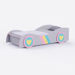 boingg! - a happy start Gum Engineered Wood Open Storage Bed in Grey Colour-picture-21