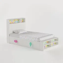 boingg! - a happy start Optimus Prime Engineered Wood Box Storage Bed in Pink Colour-picture-29
