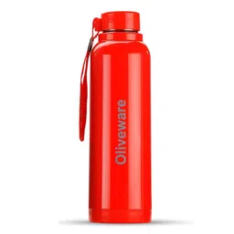 SOPL-OLIVEWARE Red Stainless Steel Air Tight Seal & BPA Free Water Bottle 690 ML-image-53