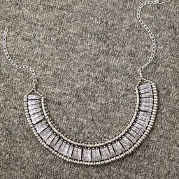 DEEBACO Silver-Toned Silver Silver-Plated Oxidised Necklace-image-59