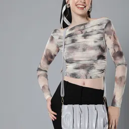 Mast & Harbour Self-Design Shoulder Bag with Stylised Handle-47