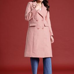 all about you Solid December-Frosty Winters-Quilt Club Knee Length Trench Coat-picture-9