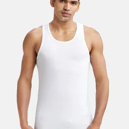 Jockey Round Neck Sleeveless Gym Vest 8820-0201-WHITE-White-image-18