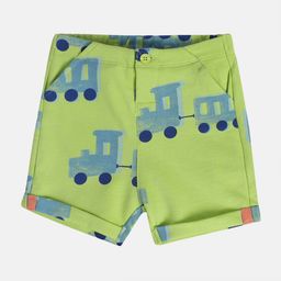MINI KLUB Infants Boys Conversational Printed Mid-Rise Pure Cotton Chino Shorts-picture-9