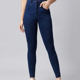 BAESD Women Mildly Distressed Whiskers & Chevrons Heavy Fade Stretchable Jogger-image-38