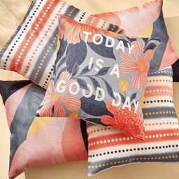 Home Centre Vera Pink & Brown 5 Pieces Floral Printed Square Cushion Covers-image-58
