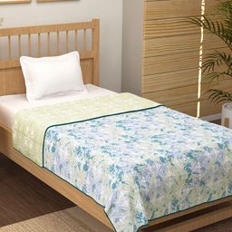Story@home Cream-Coloured Printed AC Room 150 GSM Reversible Cotton Single Bed Dohar-image-77