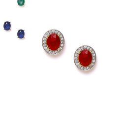 YouBella Set of 3 Stone-Studded Gold-Plated Interchangeable Geometric Oval Studs-image-0