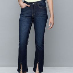 Flying Machine Women Blue Straight Fit High-Rise Light Fade Stretchable Jeans-image-86